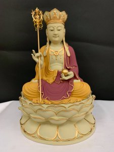一百尊［地藏菩薩像免費結緣］地藏菩薩像含錫杖高約28、29公分